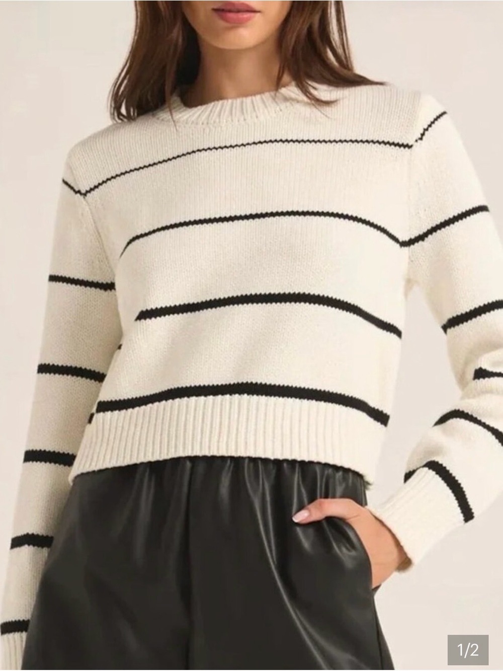 NWOT Z Supply Cropped Crewneck Sweater